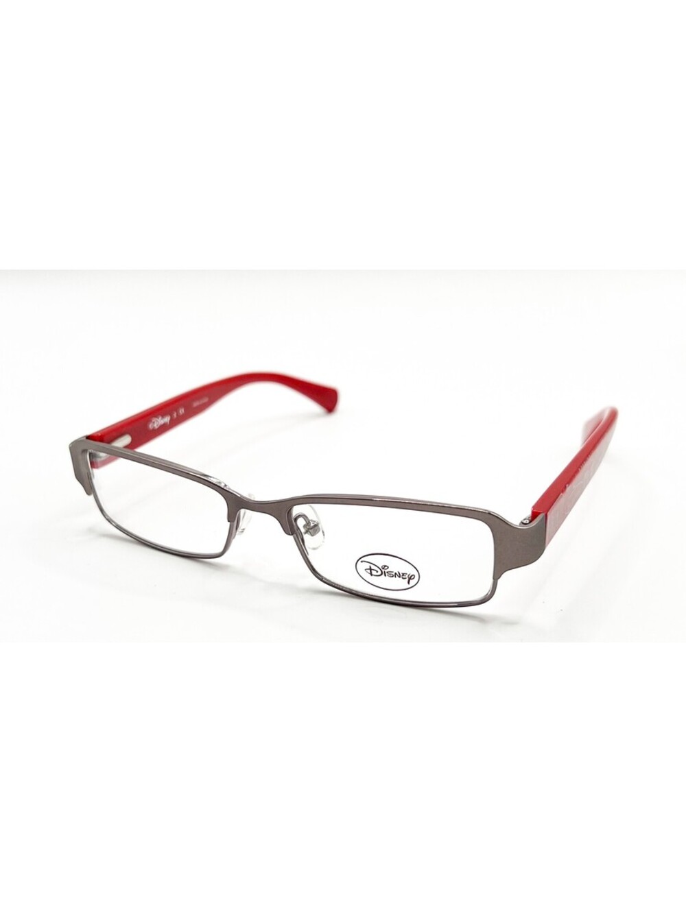 Disney 1001 3016 Red Silver Authentic Eyeglasses 47-15-130